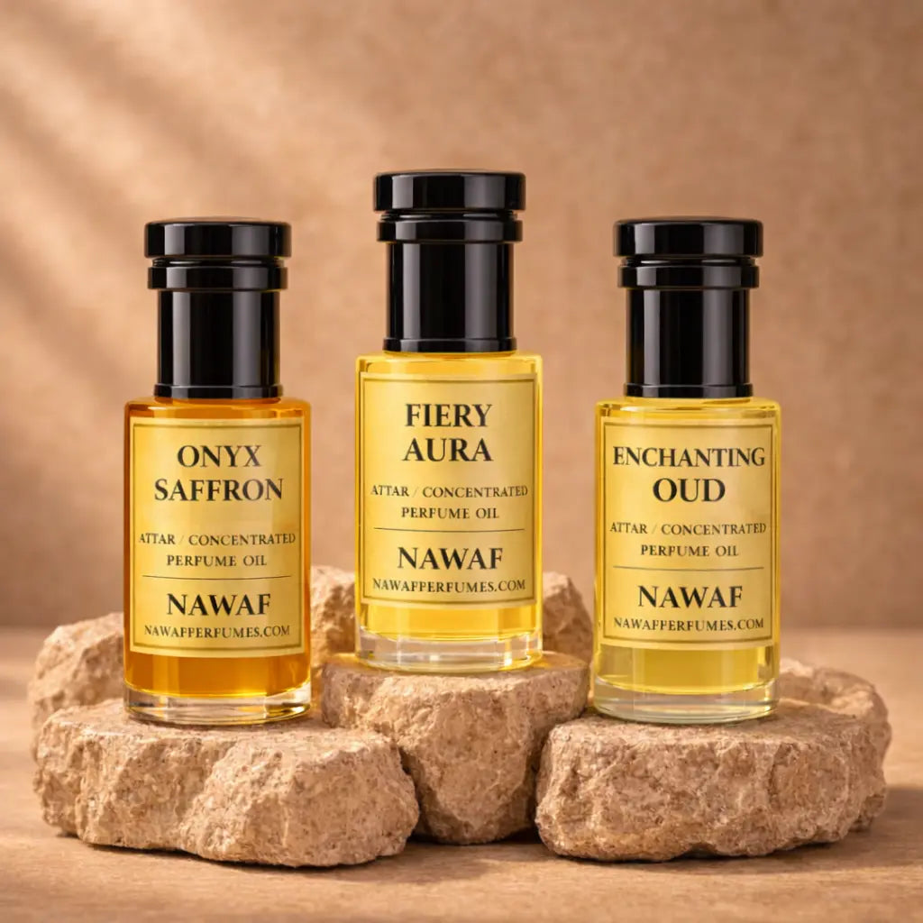 Leather Attar Collection – 3 Piece Set