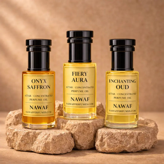Leather Attar Collection – 3 Piece Set