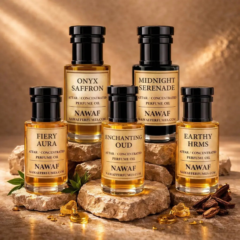 Leather Attar Collection – 5 Piece Set